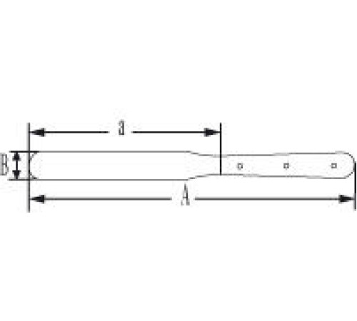 Шпатель Bochem с деревянной ручкой, длина 415 мм, ширина 42 мм, нержавеющая сталь