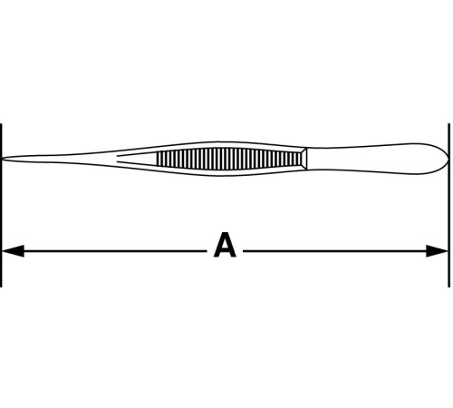 Пинцет Bochem остроконечный из нержавеющей стали, длина 130 мм