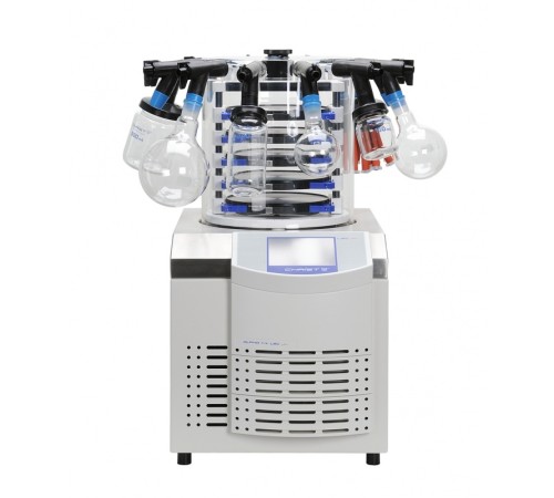 Лиофильная сушка Martin Christ Alpha 2-4 LSCplus, комплект с 5 полками Ø200 мм и резиновыми кранами