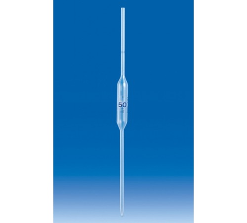 Пипетка VITLAB Мора с одной меткой фиксированного объема, 50 мл, PP