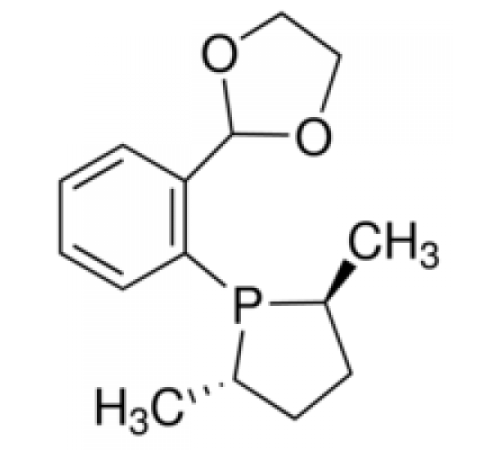 (2S,5S)-1-(2-(1,3-диоксолан-2-ил)фенил)-2,5-диметилфосфолан, 97%, Acros Organics, 100мг